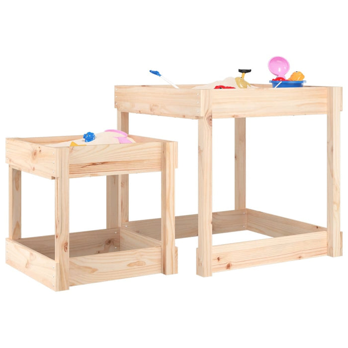 vidaXL Sand Tables 2 pcs Solid Wood Pine