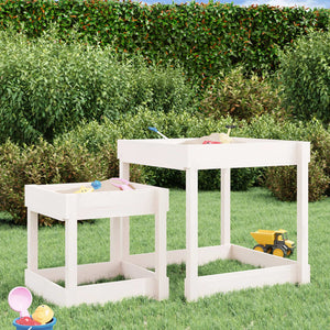 vidaXL Sand Tables 2 pcs White Solid Wood Pine