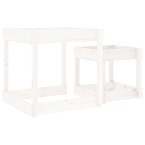 vidaXL Sand Tables 2 pcs White Solid Wood Pine