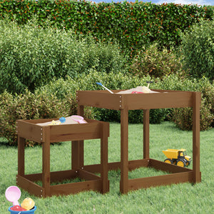 vidaXL Sand Tables 2 pcs Honey Brown Solid Wood Pine