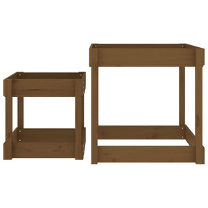 vidaXL Sand Tables 2 pcs Honey Brown Solid Wood Pine