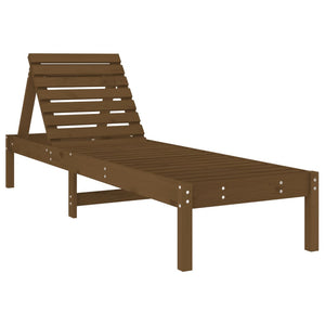 vidaXL Sun Lounger Honey Brown 199.5x60x74 cm Solid Wood Pine