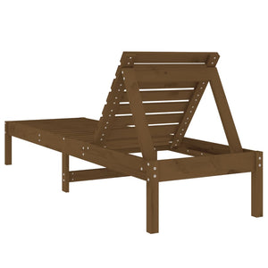 vidaXL Sun Lounger Honey Brown 199.5x60x74 cm Solid Wood Pine