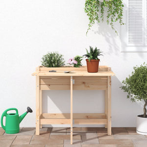 vidaXL Garden Planter with Folding Tabletop Solid Wood Pine