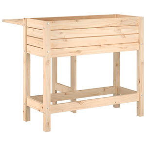 vidaXL Garden Planter with Folding Tabletop Solid Wood Pine