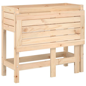 vidaXL Garden Planter with Folding Tabletop Solid Wood Pine