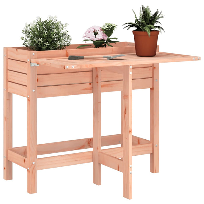 vidaXL Garden Planter with Folding Tabletop Solid Wood Douglas