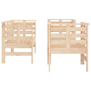 vidaXL 3 Piece Garden Lounge Set Solid Wood Pine