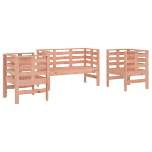 vidaXL 3 Piece Garden Lounge Set Solid Wood Douglas