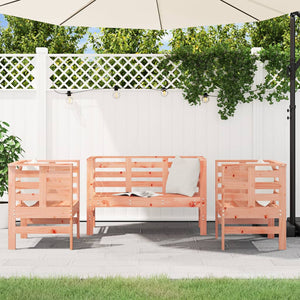 vidaXL 3 Piece Garden Lounge Set Solid Wood Douglas