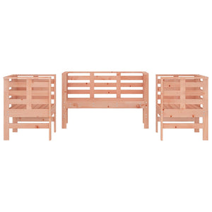 vidaXL 3 Piece Garden Lounge Set Solid Wood Douglas