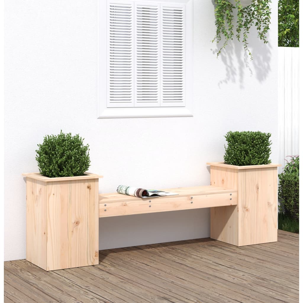 vidaXL Planter Bench 184.5x39.5x56.5 cm Solid Wood Pine
