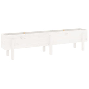 vidaXL Garden Raised Bed White 160x30x38 cm Solid Wood Pine