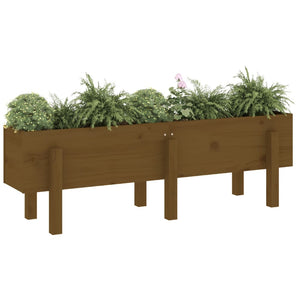 vidaXL Garden Raised Bed Honey Brown 121x30x38 cm Solid Wood Pine