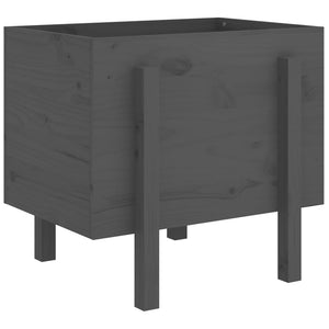 vidaXL Garden Planter Grey 62x50x57 cm Solid Wood Pine