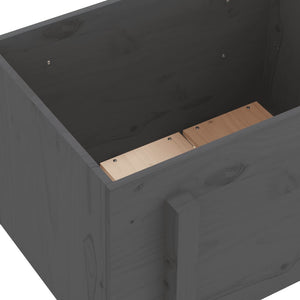 vidaXL Garden Planter Grey 62x50x57 cm Solid Wood Pine