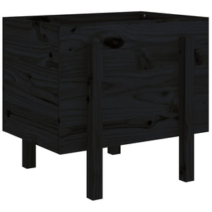 vidaXL Garden Planter Black 62x50x57 cm Solid Wood Pine