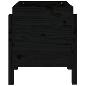 vidaXL Garden Planter Black 62x50x57 cm Solid Wood Pine