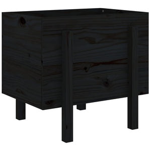 vidaXL Garden Planter Black 62x50x57 cm Solid Wood Pine