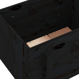 vidaXL Garden Planter Black 62x50x57 cm Solid Wood Pine