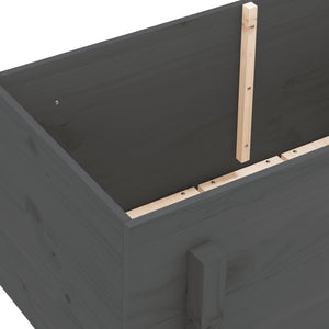 vidaXL Garden Raised Bed Grey 101x50x57 cm Solid Wood Pine