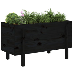 vidaXL Garden Raised Bed Black 101x50x57 cm Solid Wood Pine