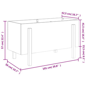 vidaXL Garden Raised Bed 101x50x57 cm Solid Wood Douglas