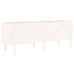 vidaXL Garden Raised Bed White 160x50x57 cm Solid Wood Pine