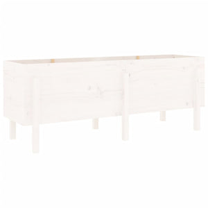 vidaXL Garden Raised Bed White 160x50x57 cm Solid Wood Pine