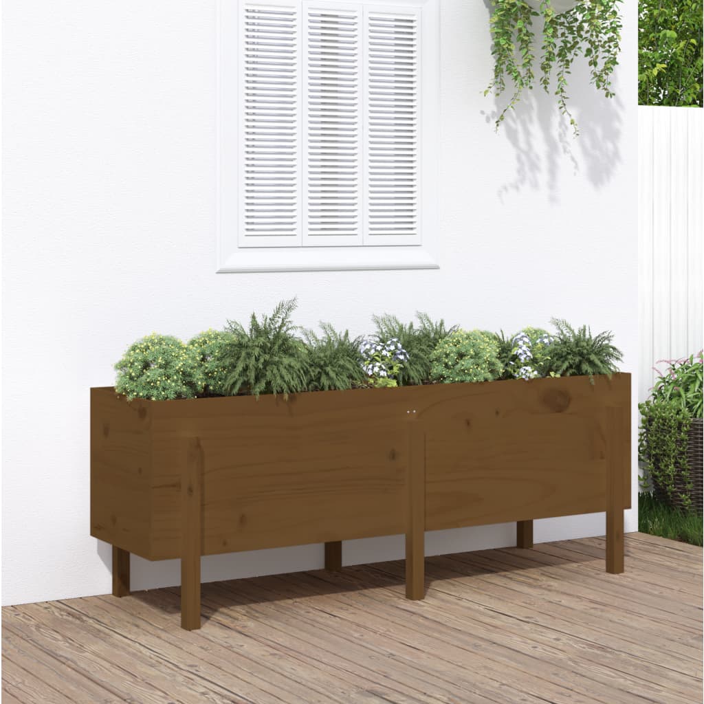 vidaXL Garden Raised Bed Honey Brown 160x50x57 cm Solid Wood Pine