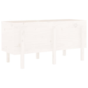 vidaXL Garden Raised Bed White 121x50x57 cm Solid Wood Pine