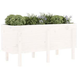 vidaXL Garden Raised Bed White 121x50x57 cm Solid Wood Pine