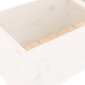 vidaXL Garden Raised Bed White 121x50x57 cm Solid Wood Pine