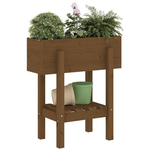 vidaXL Garden Planter Honey Brown 62x30x69 cm Solid Wood Pine