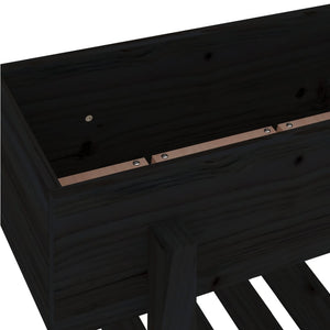 vidaXL Garden Planter Black 62x30x69 cm Solid Wood Pine