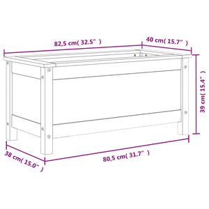 vidaXL Garden Planter Honey Brown 82.5x40x39 cm Solid Wood Pine