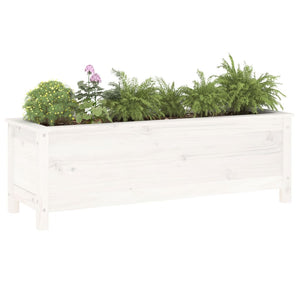 vidaXL Garden Raised Bed White 119.5x40x39 cm Solid Wood Pine