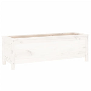 vidaXL Garden Raised Bed White 119.5x40x39 cm Solid Wood Pine