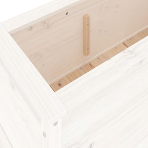 vidaXL Garden Raised Bed White 119.5x40x39 cm Solid Wood Pine