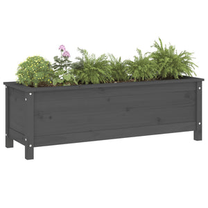 vidaXL Garden Raised Bed Grey 119.5x40x39 cm Solid Wood Pine