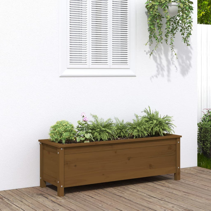 vidaXL Garden Raised Bed Honey Brown 119.5x40x39 cm Solid Wood Pine