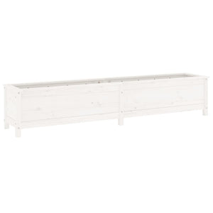 vidaXL Garden Raised Bed White 199.5x40x39 cm Solid Wood Pine