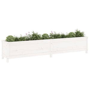 vidaXL Garden Raised Bed White 199.5x40x39 cm Solid Wood Pine