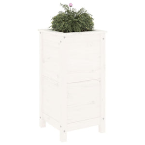 vidaXL Garden Planter White 40x40x78 cm Solid Wood Pine