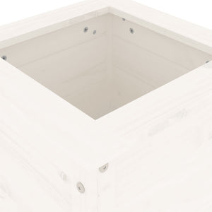 vidaXL Garden Planter White 40x40x78 cm Solid Wood Pine