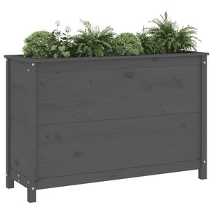 vidaXL Garden Raised Bed Grey 119.5x40x78 cm Solid Wood Pine