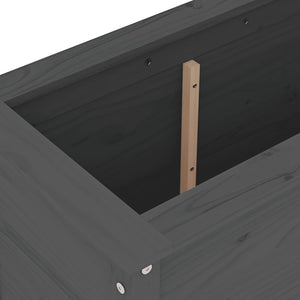 vidaXL Garden Raised Bed Grey 119.5x40x78 cm Solid Wood Pine