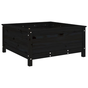 vidaXL Garden Planter Black 82.5x82.5x39 cm Solid Wood Pine