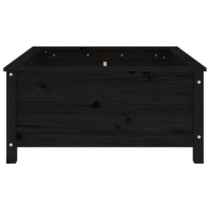 vidaXL Garden Planter Black 82.5x82.5x39 cm Solid Wood Pine