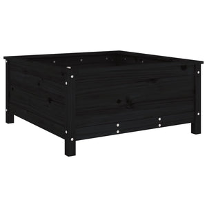 vidaXL Garden Planter Black 82.5x82.5x39 cm Solid Wood Pine